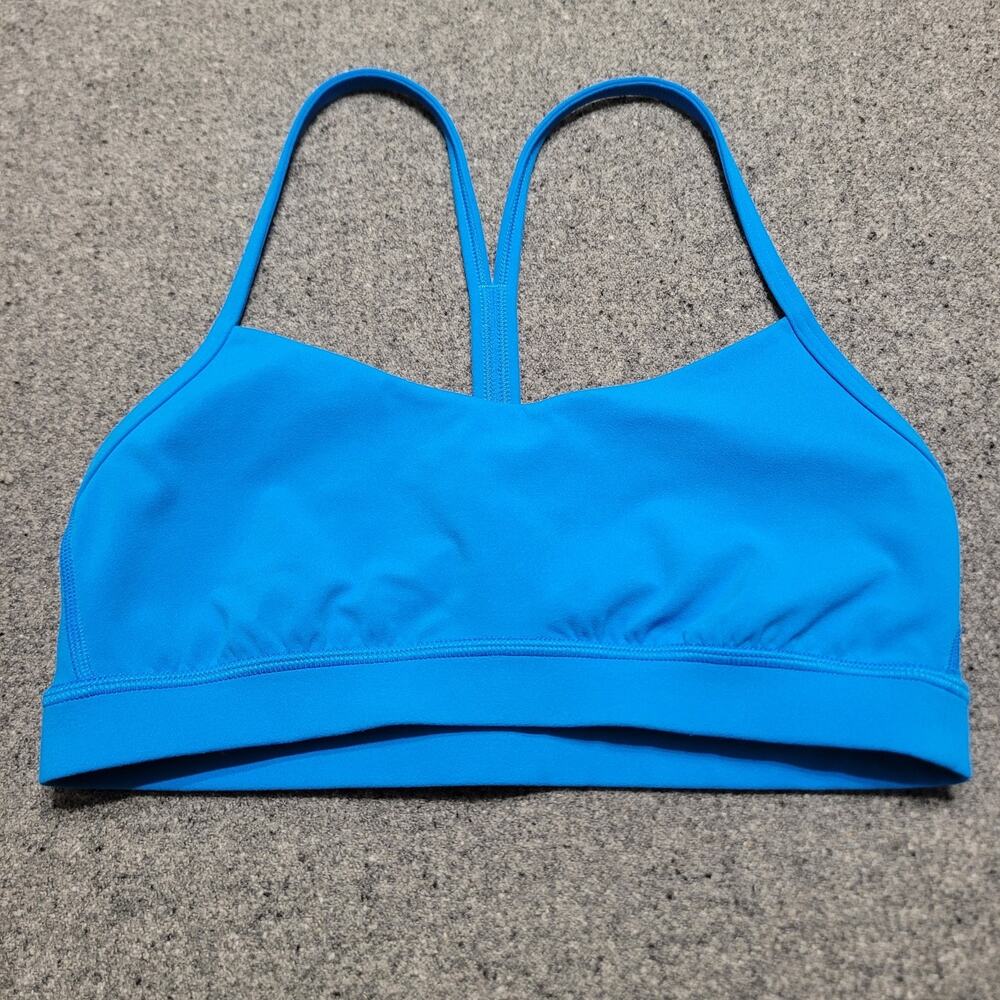 Lululemon Bra Womens 8 Small Blue Flow Y Nulu Sports Performance Yoga Soft Train
